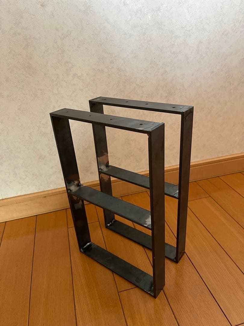 ⌘専用⌘鉄脚、アイアンレッグ、テレビ脚⌘シェルフ 楽天市場】アイアンレッグスU型 【1個単品】 （黒皮鉄ワックス仕上げ