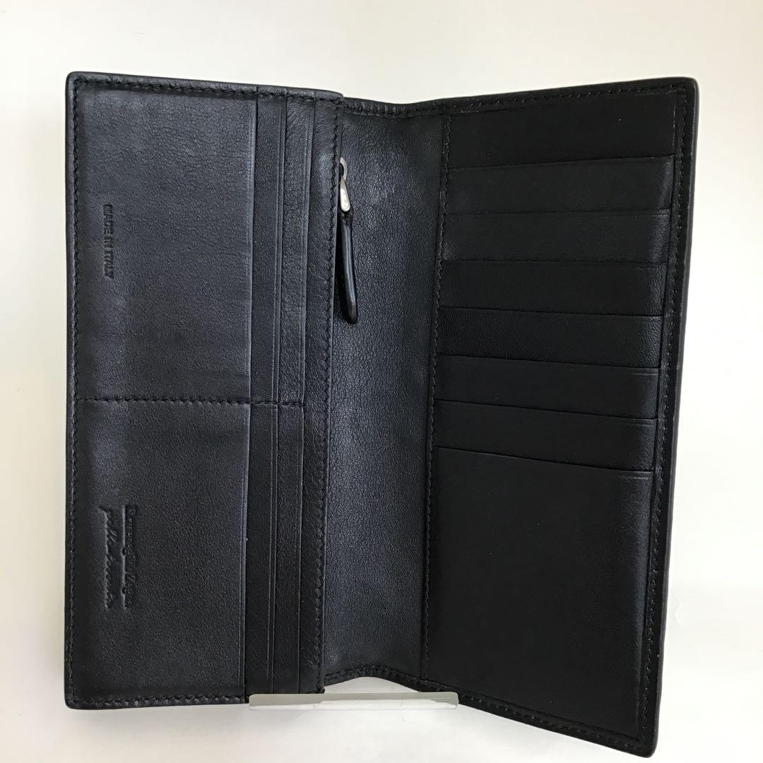 エルメネジルドゼニア‼️レザー 編み込み長財布 ブラック PL25 - メルカリ