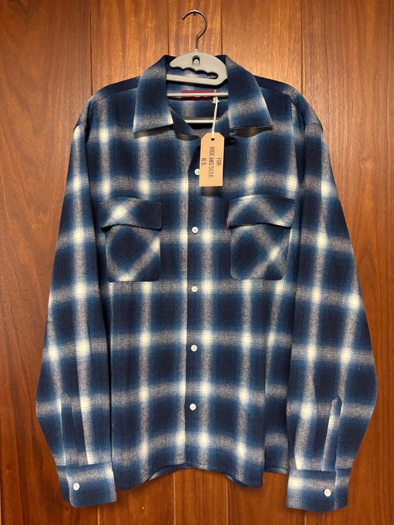 ま*さ様 Hide and Seek　Ombre Check L/S Shirt Hide and Seek Ombre Check L/S Shirt(23ss)(Blue) – BASE L.H.P