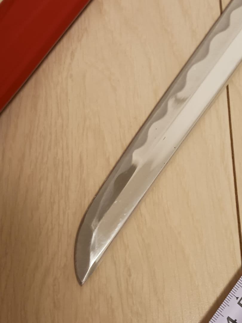 刀 かたな 剣 けん 美品 白鞘 赤色 脇差し 模造刀 模擬刀 舞踊