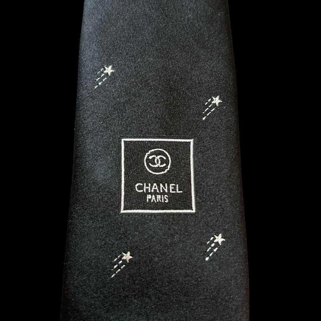 未使用 CHANEL ブラックタイ ココマーク 流れ星 ラメ入り 希少
