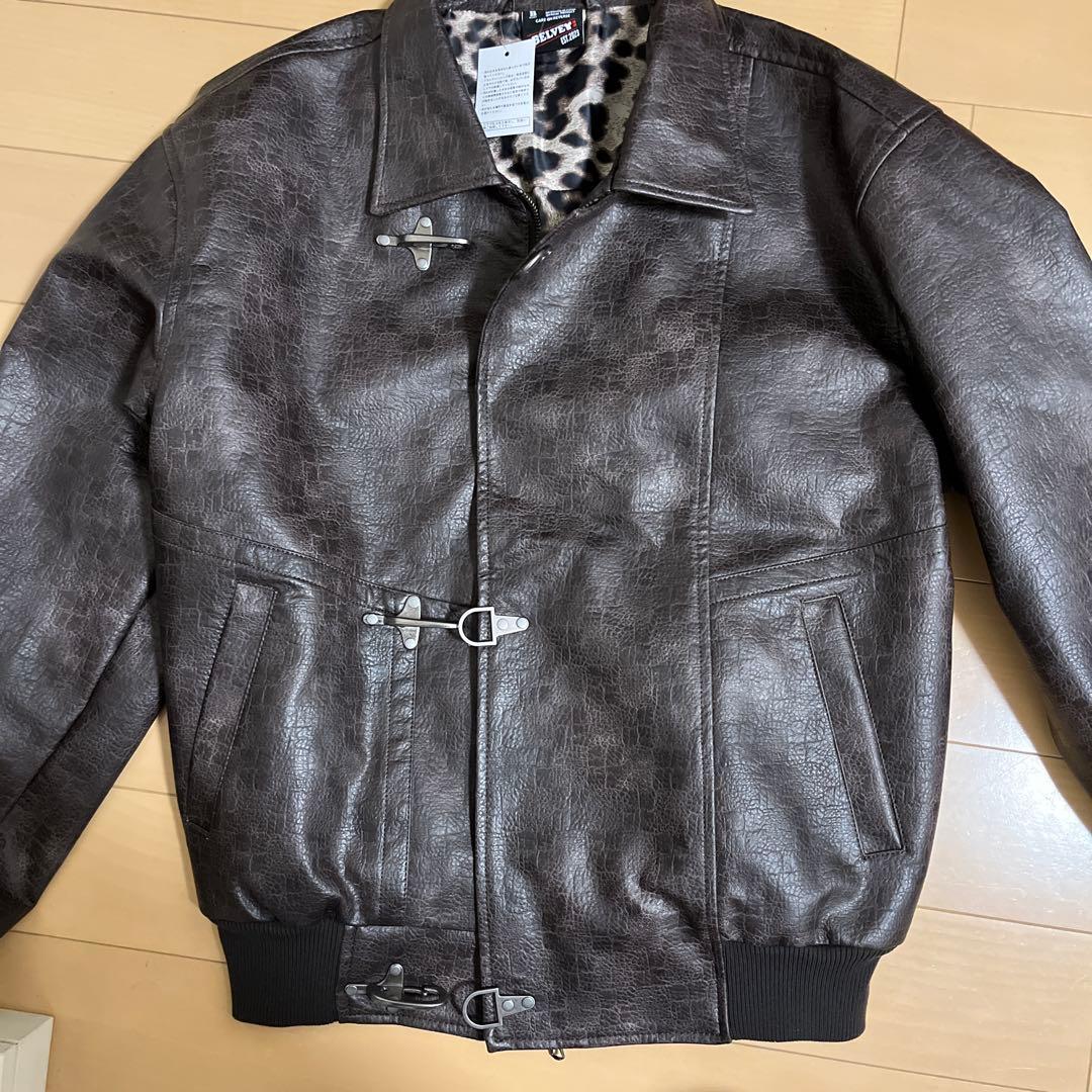 どこかの猫好き　ベルベット　レザージャケット　ブラウン ベルベットレザージャケット 2color - SIMIO | 60% - アジア