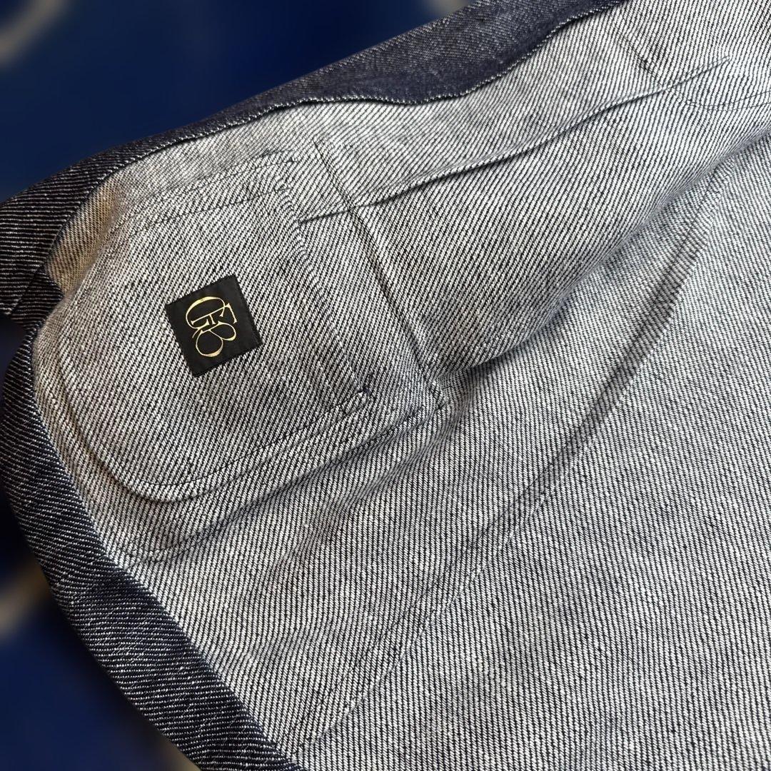 ernestoエルネスト リネンデニム極厚 スタンドカラージャケット52新品