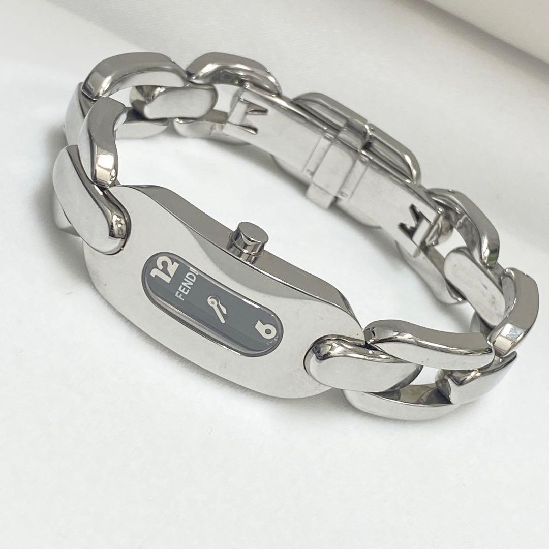 Fendi シルバー 金属ベルト 時計 3400L フェンディ FENDI 3400L 腕時計 ステンレススチール 041-3400L