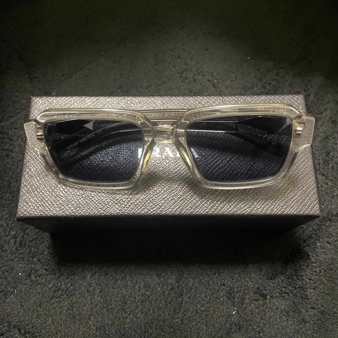 早い者勝ち】希少カラー クリア PRADA プラダ スクエアサングラス y2k