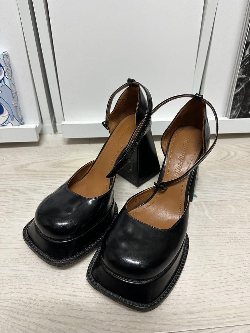 shushu/tong ヒール SHUSHU/TONG Black Oxford High Heels Shushu/Tong