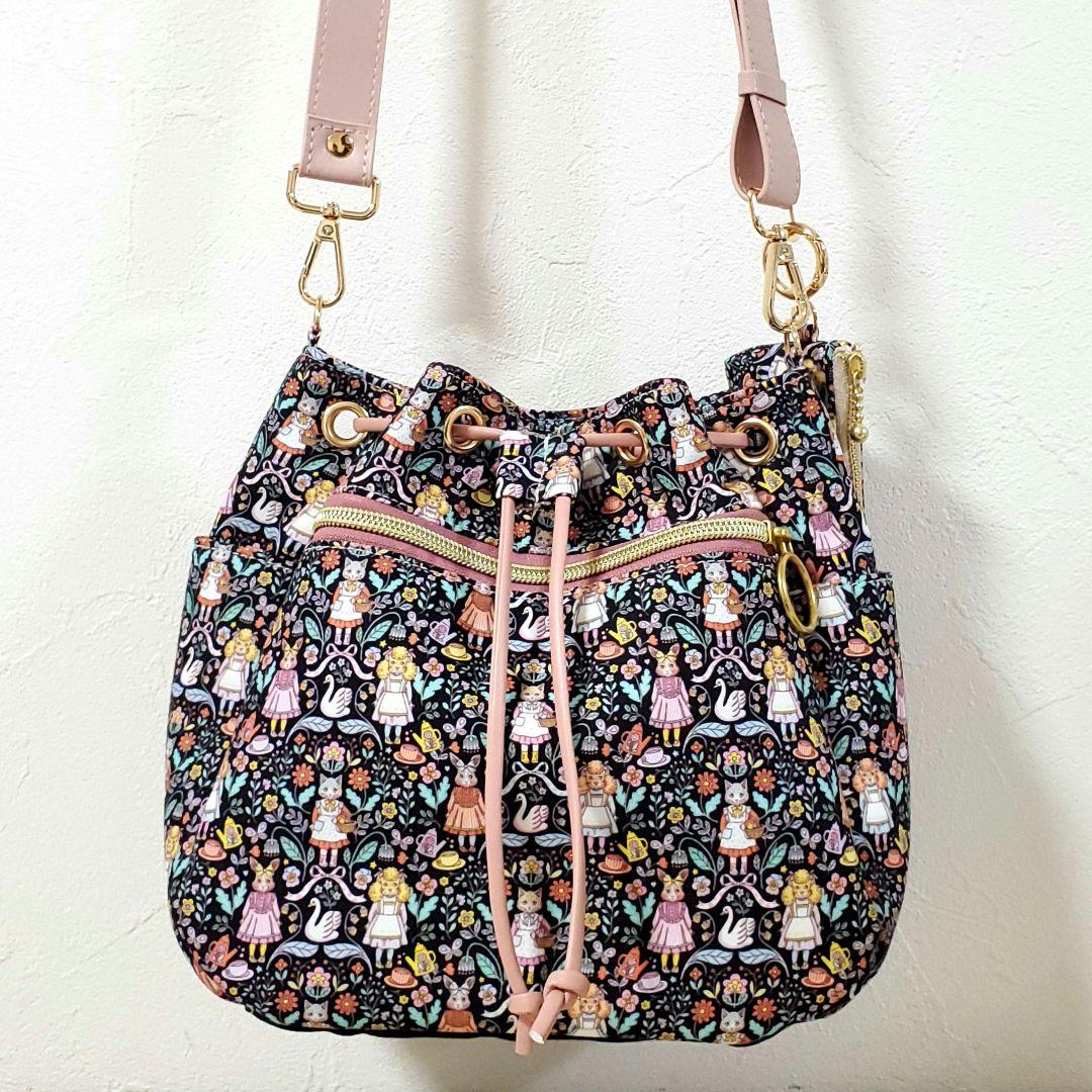 ハンドメイド ドロストショルダーバッグ Florestina マイリトルテイラー ハンドメイド ドロストショルダーバッグ Florestina マイリトルテイラー