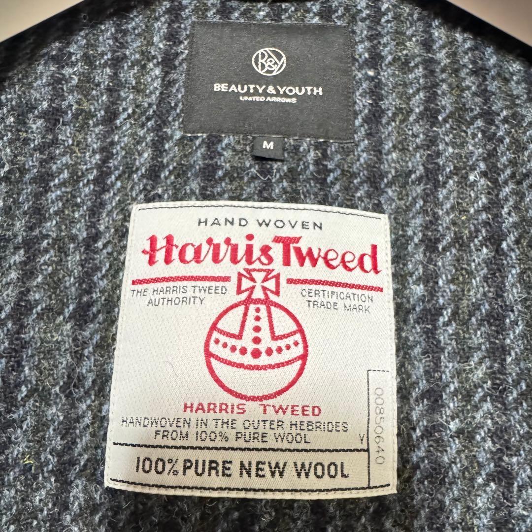 極美品！ユナイテッドアローズ×ハリスツイード ウール くるみボタン