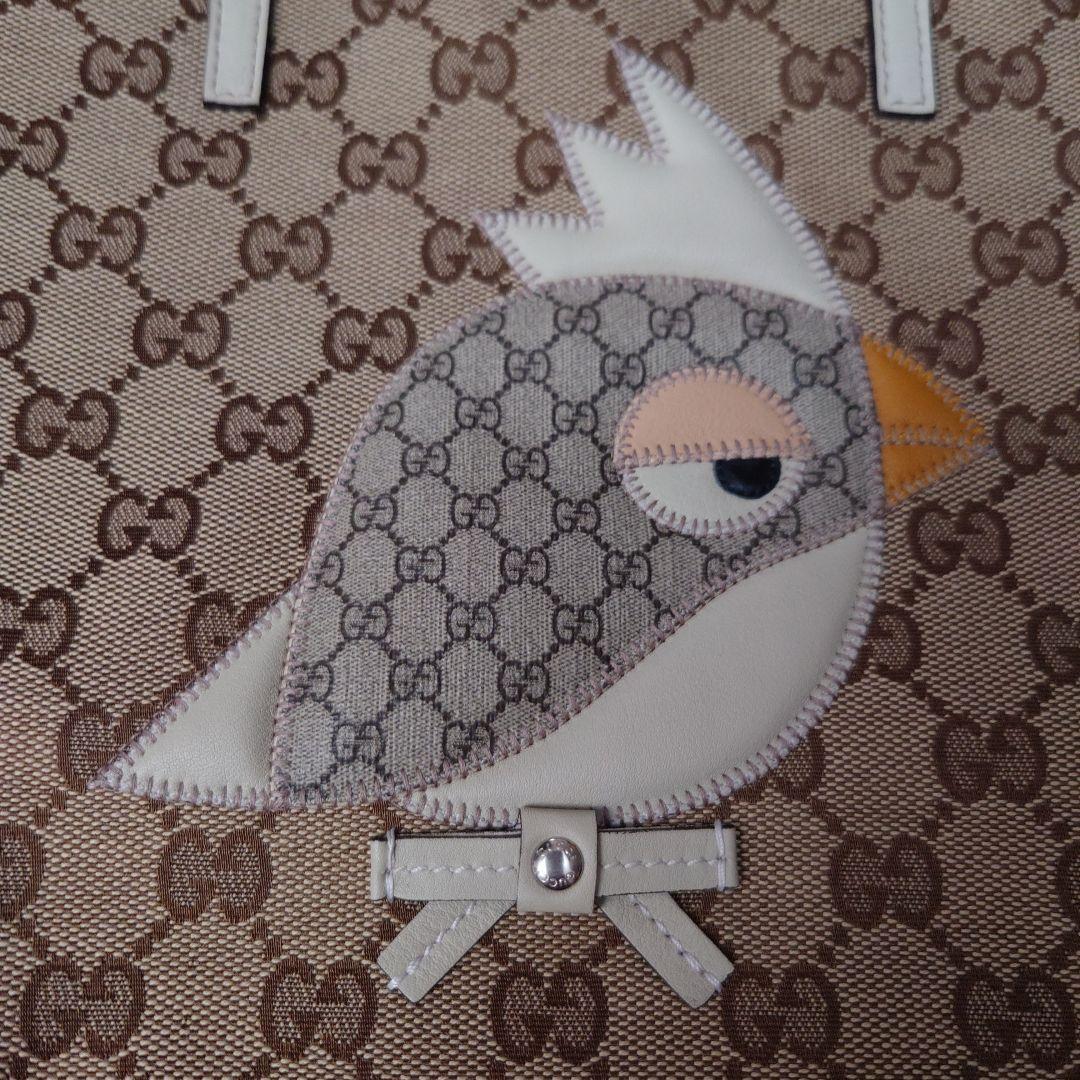 GUCCI 鳥の刺繍トートバッグ GUCCI 鳥の刺繍トートバッグ