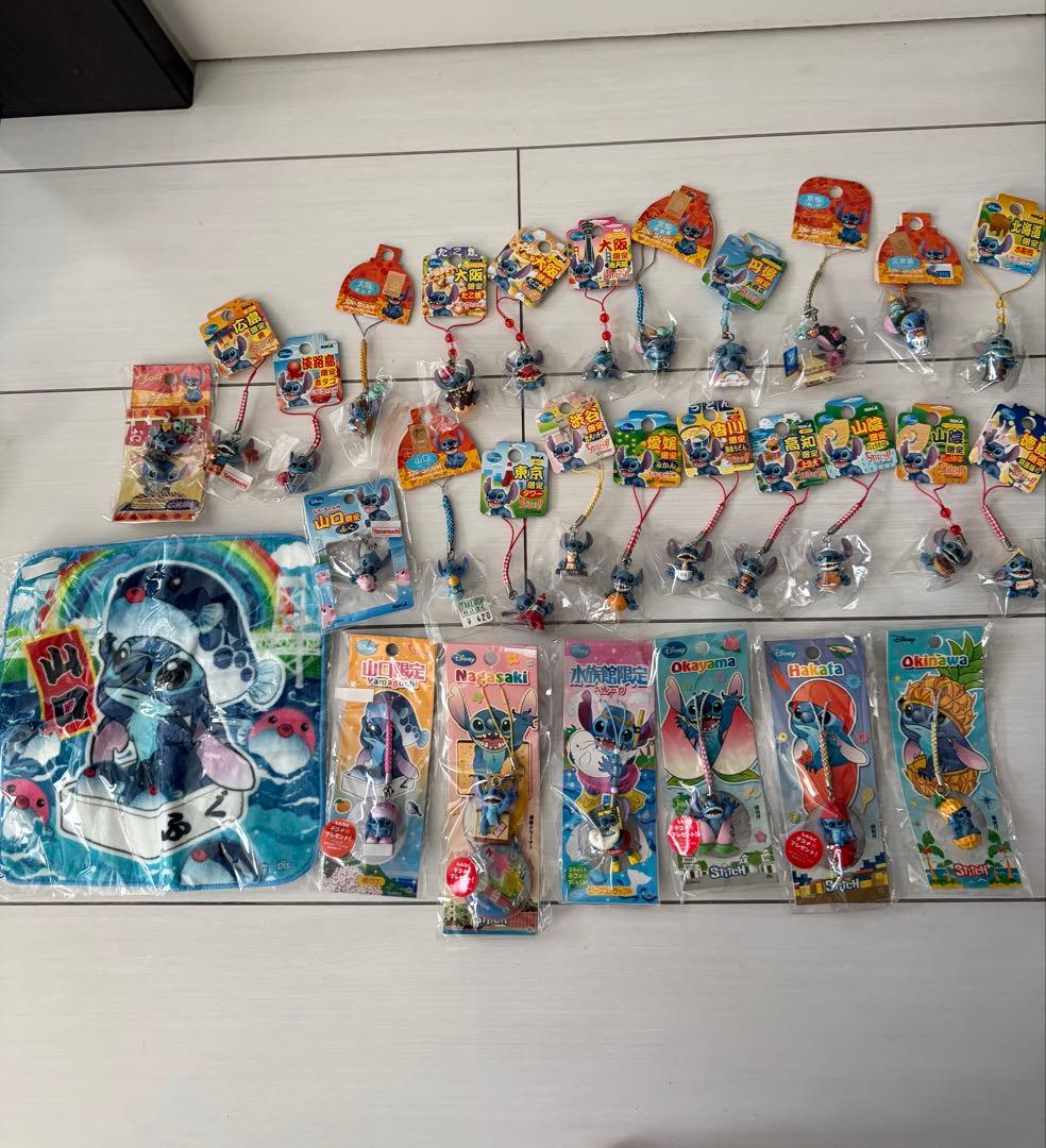 ディズニー スティッチ Stitch ご当地ストラップ タオル セット - メルカリ