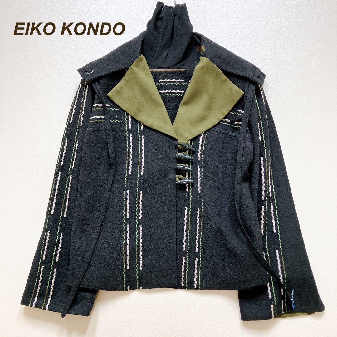 エイココンドウ　セットアップ　ジャケット　インナー　トップス　ウール　黒 シャドーストライプ セットアップジャケット｜テーラード｜ニコル公式