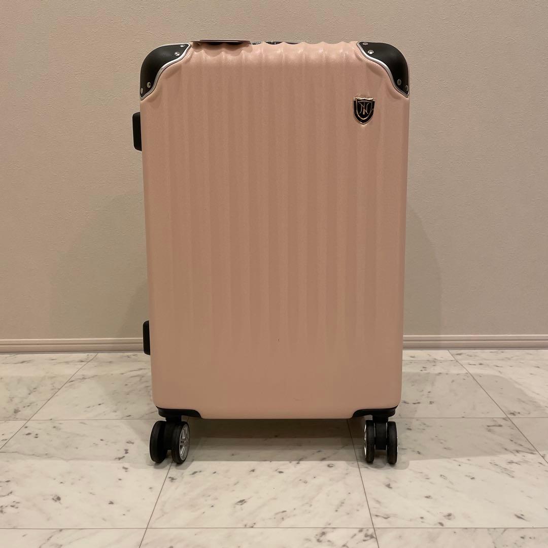 新品　未使用　ピンクキャリーケースMサイズ トラベルデパート スーツケース Mサイズ 3泊以上 キャリーケース