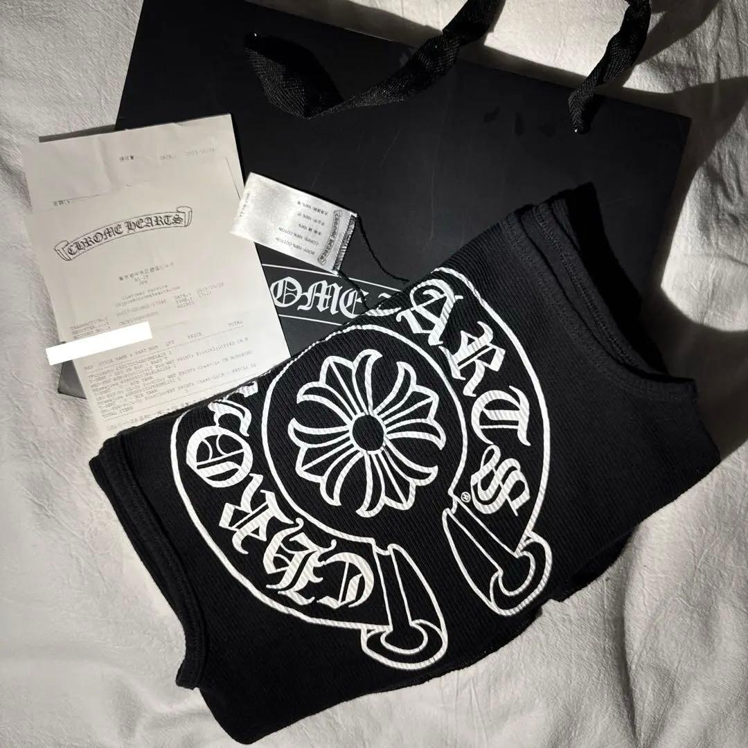 クロムハーツ タンクトップ リブ ホースシュー 黒 ブラック chromehearts】クロムハーツタンクトップホースシューFUCKYOU|クロム