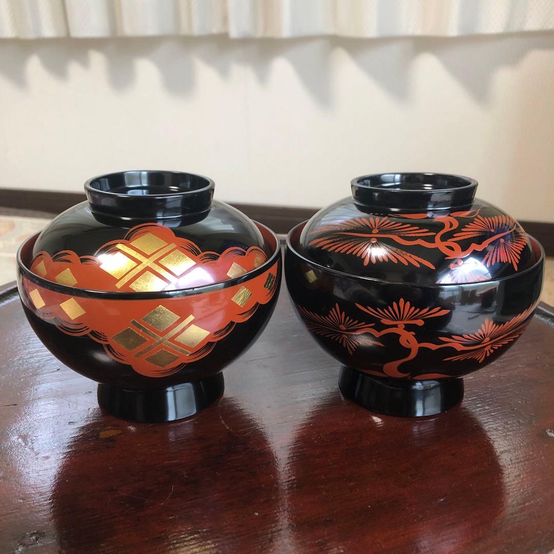 秀衡塗・秀衡椀・フタ付き・2客セット・天然木・木箱入り・レア・未使用保管品 imgrc0088409304.jpg