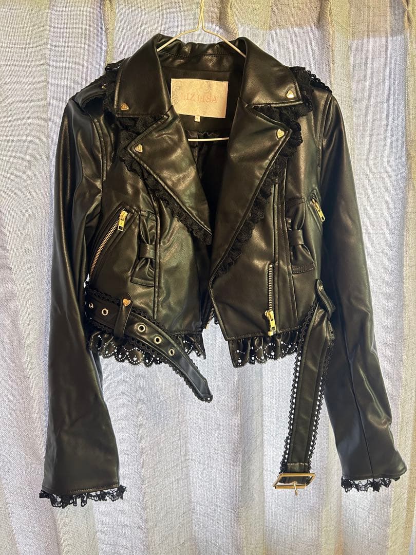 LIZ LISA ダブルリボンエコレザーライダースジャケット - メルカリ