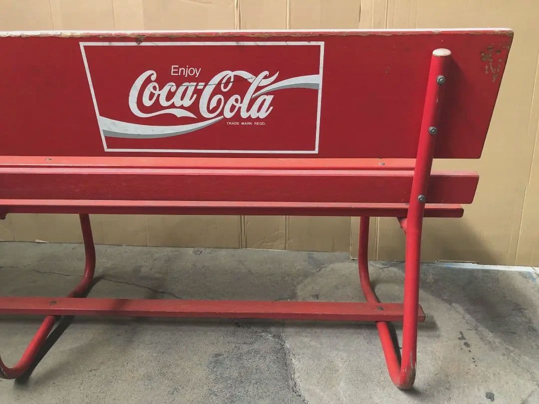コカ・コーラ 木製ベンチ 当時物 ヴィンテージ 非売品 - メルカリ