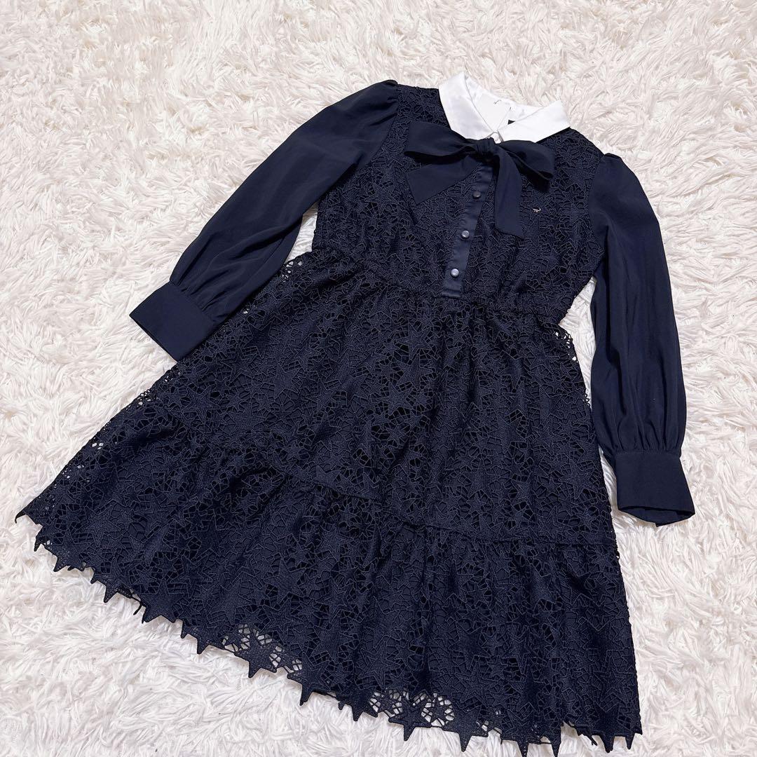 ケイトスペード スターレースワンピース 新品タグ付き 130cm ネイビー