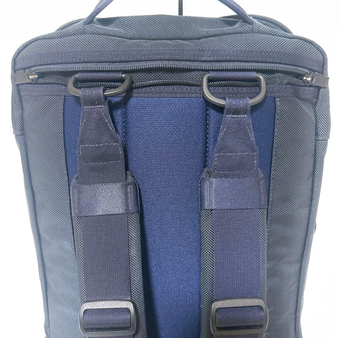 《美品》ポーター UPSIDE 3WAY BRIEFCASE リュック ネイビー