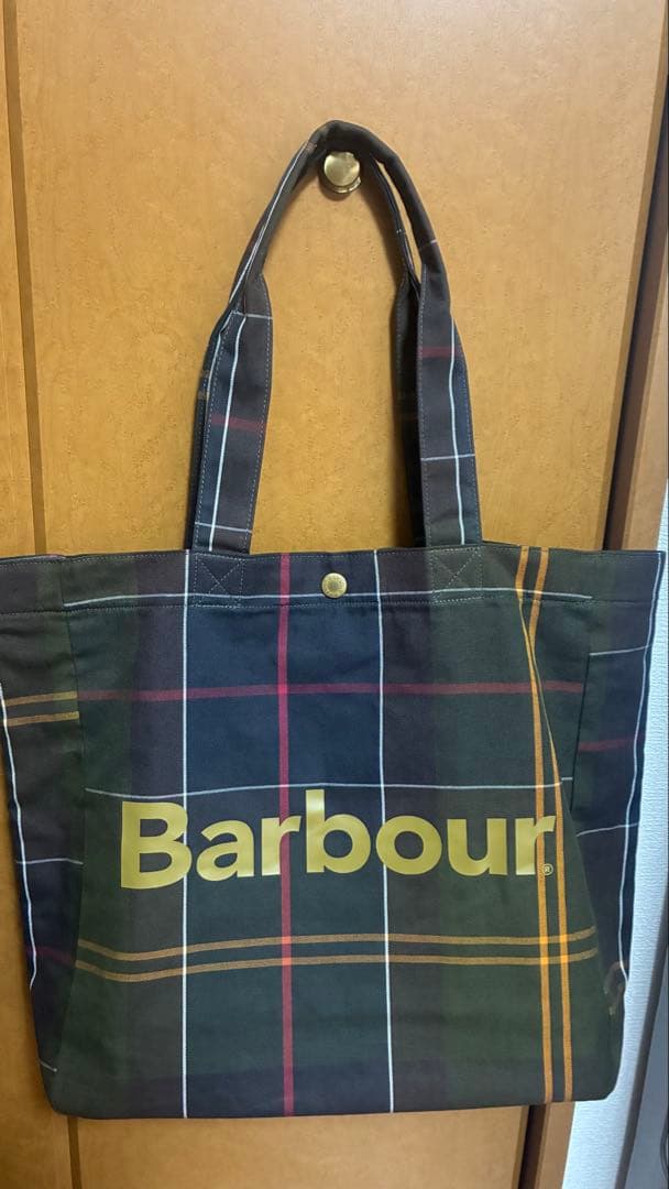 美品　バブアー　トートバッグ　大容量　barbour tote bag LOGO TOTE BAG|ロゴ トートバッグロゴ トートバッグ| MOONLOID