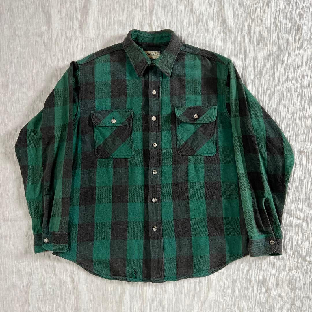 80s USA製 ST.JOHN'S BAY ブロックチェック ネルシャツ - メルカリ