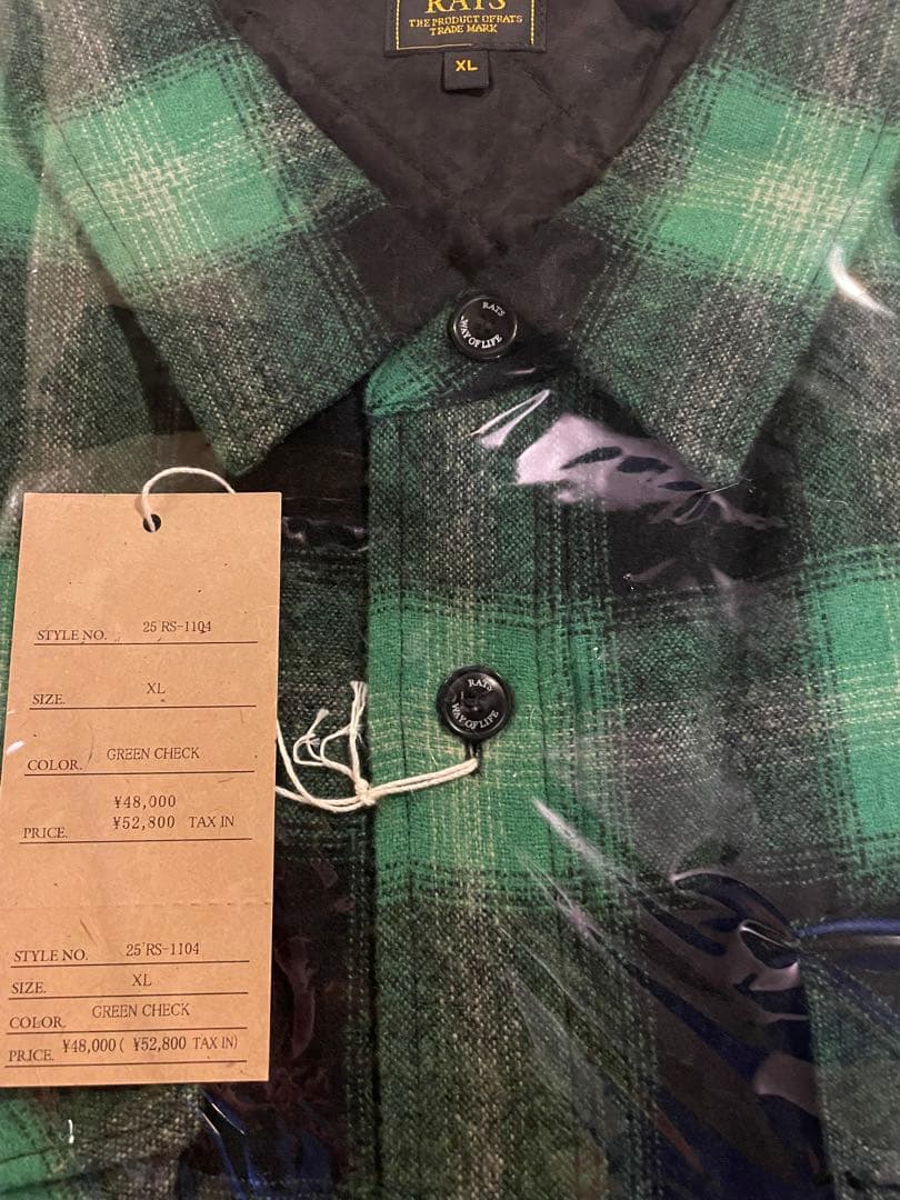 RATS WOOL CHECK SHIRT JKT XLサイズ 最安値 - メルカリ