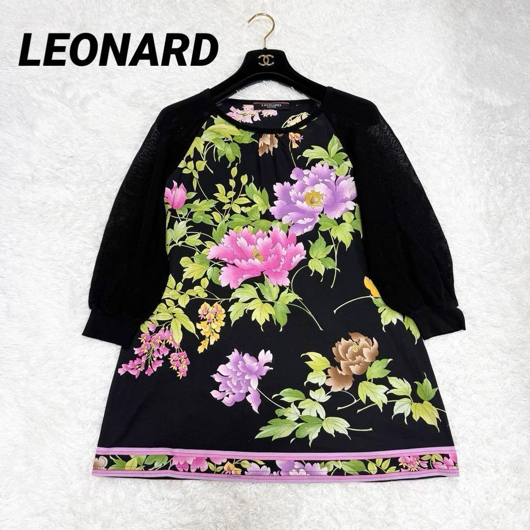極美品✨】レオナール チュニック トップス 花柄 トリム M - メルカリ