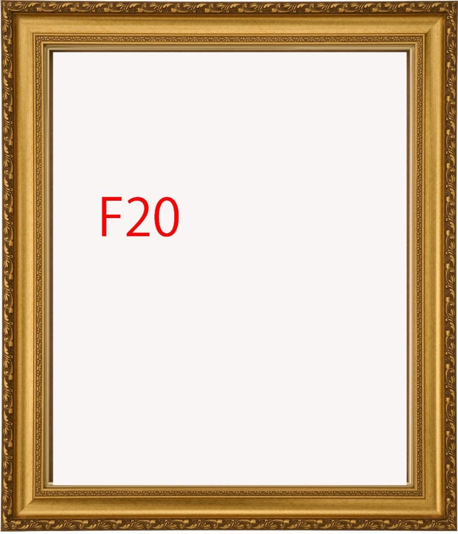 F20 金色 557　油彩額縁 装飾的　アクリル付き 額縁専門店ないとう 油絵額縁 8203/アンティークゴールド F0号（180