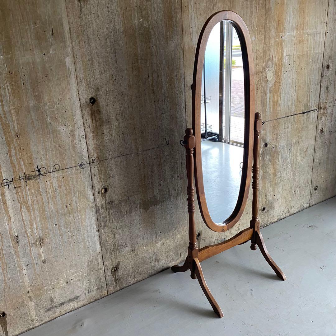 オーバル型　スタンドミラー　クラシックカントリー　楕円　レトロ オーバル型 スタンドミラー クラシックカントリー 楕円 レトロ - メルカリ