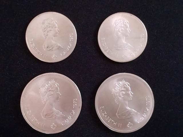 カナダ・モントリオール・オリンピック 記念銀貨4枚セット ケース無し