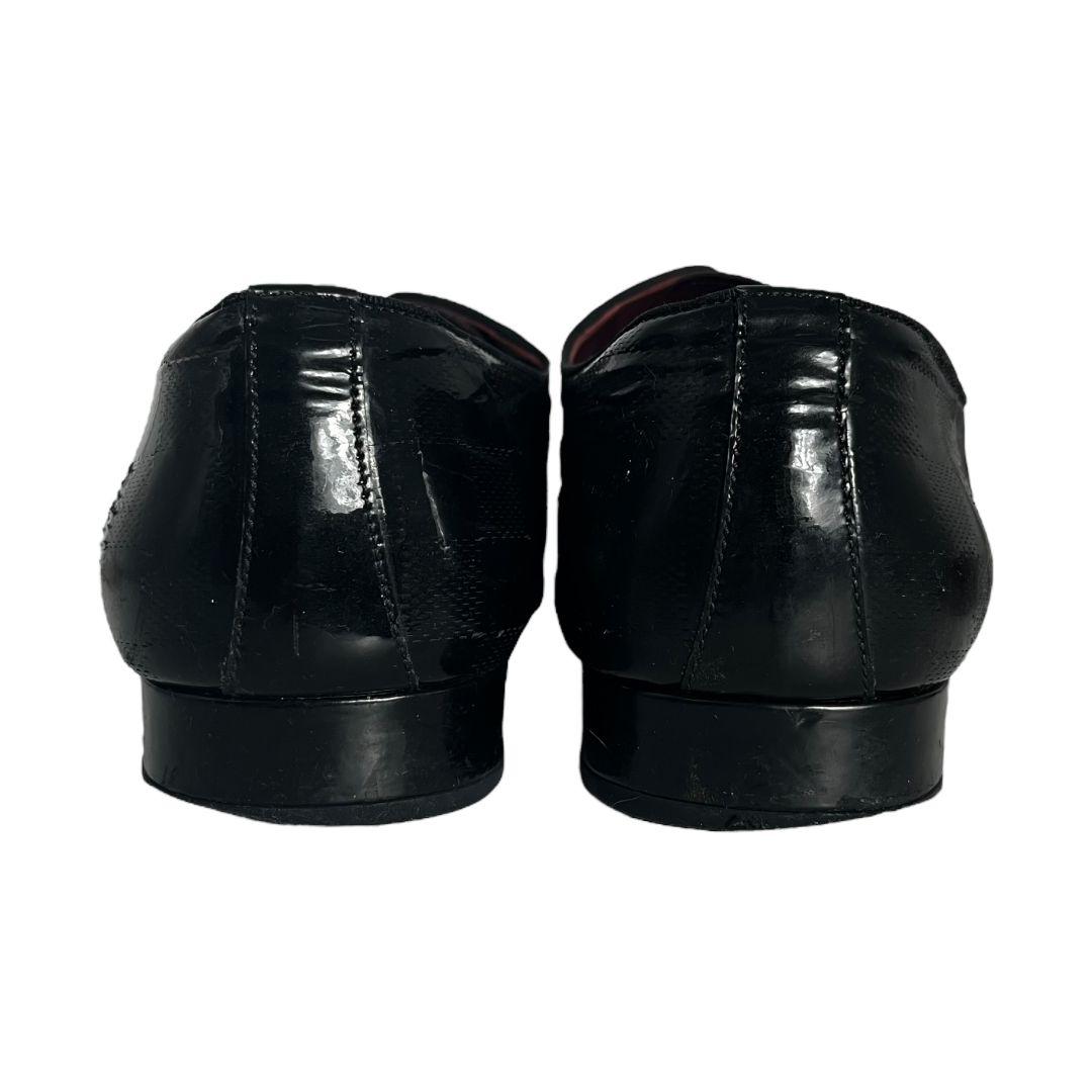 【川越清秀】 ルイヴィトン　ダミエ　ビジネスシューズ　レザー　パンチング