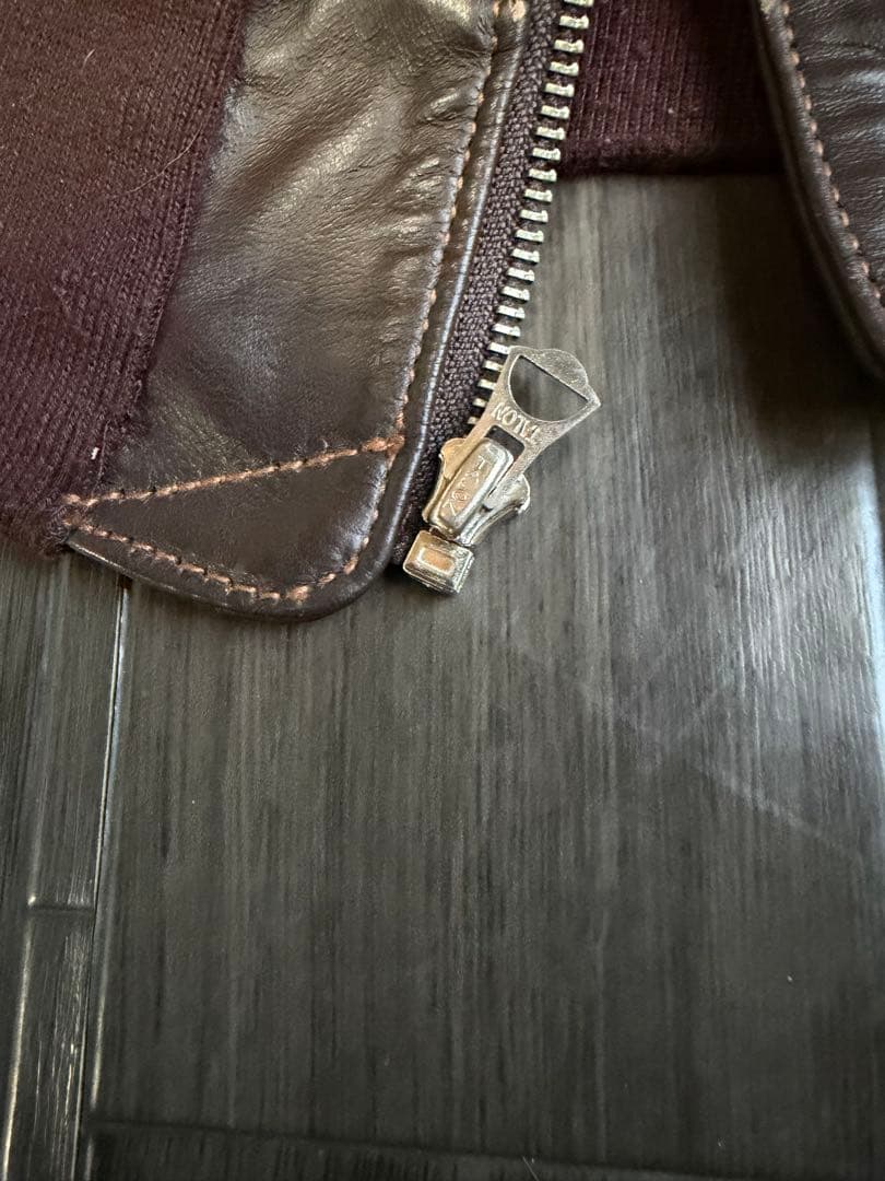 極美品/TALONジップMORGAN PRODUCTIONS A-2 牛革 40