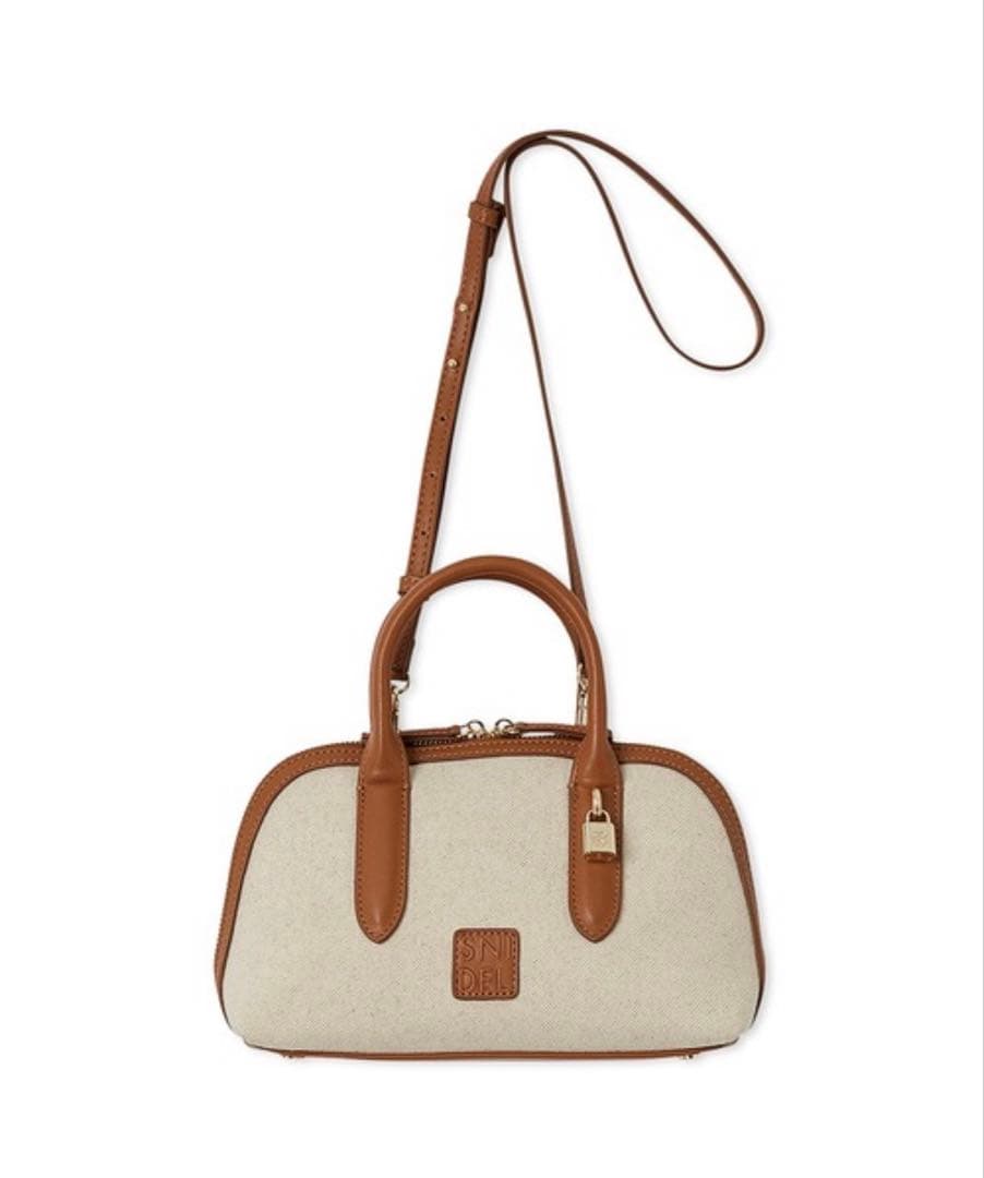 《新品未使用》SNIDEL ラウンドミニボストン　キャメル