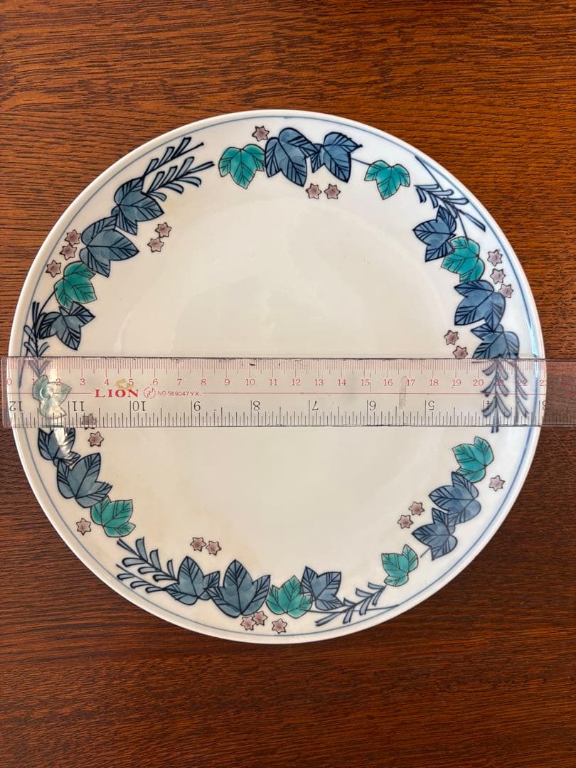 源右衛門】古伊万里の伝統 舘林源右衛門作 染錦蔦絵 大皿五枚揃 有田焼