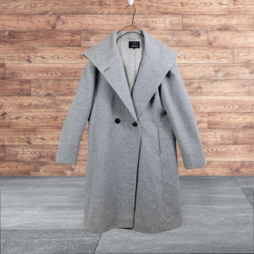 23区 サイズ38 ウールアンゴラ ビーバー フーデッド コート - メルカリ