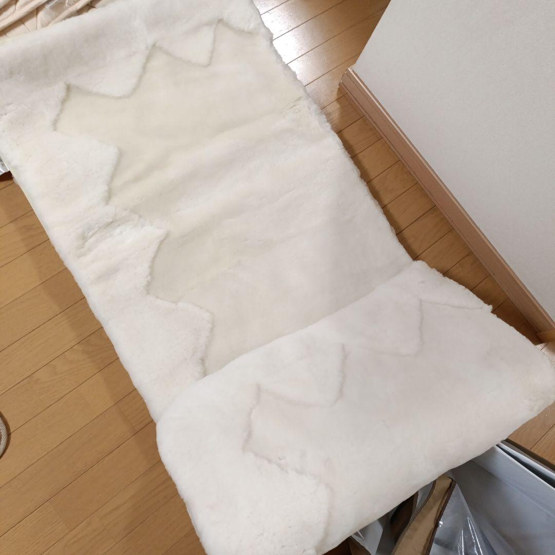 未使用　西川産業　ホワイトシープトン　ダブル　ムートンシーツ　定価約75万 img-mouton-sheepton-