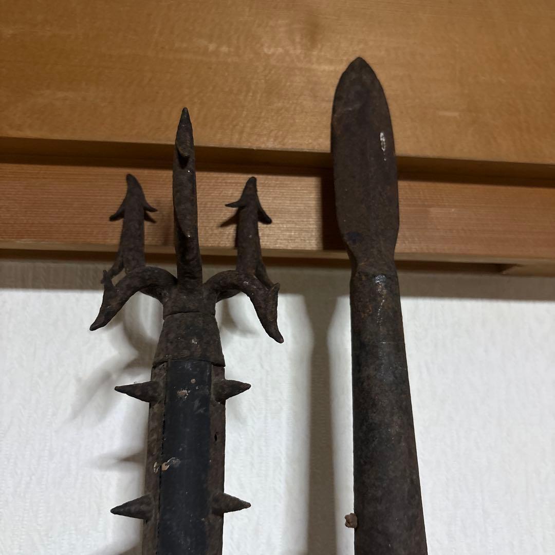 模造刀 模造槍 袖搦 そでがらみ 棍棒 骨董品 武具 レトロ 江戸時代