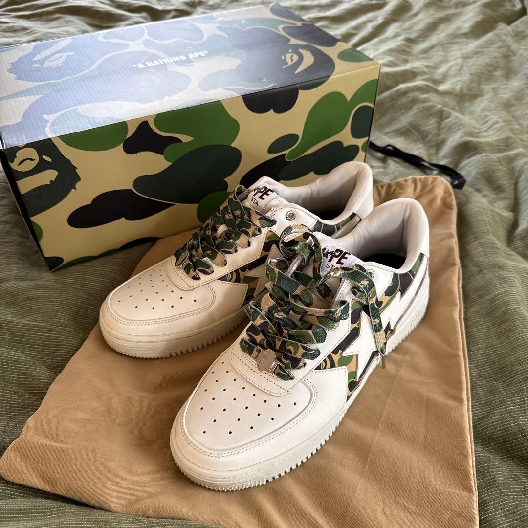 A BATHING APE BAPE STA ホワイト/カモフラージュ 28cm - メルカリ