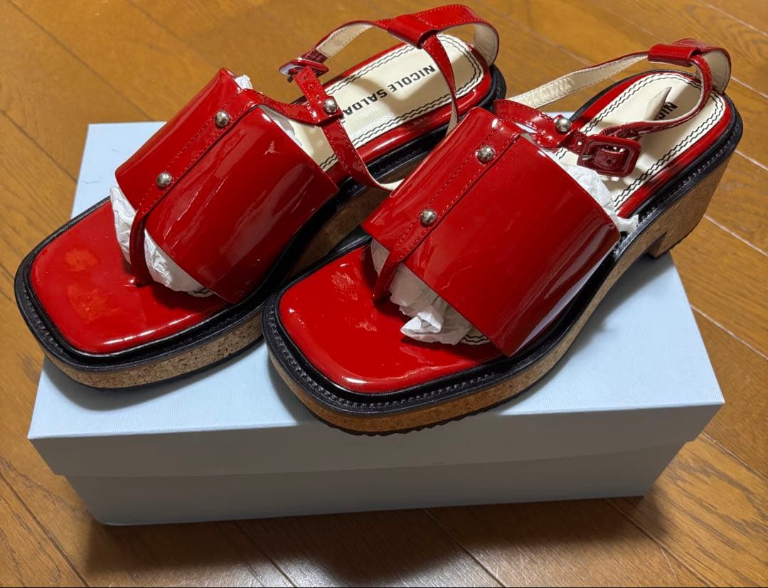 NICOLE SALDANA ニコール・サルダナ サンダル pre-order for the dark brown eyelet 𝓯𝓪𝓫𝓲𝓪𝓷𝓪 now on the site