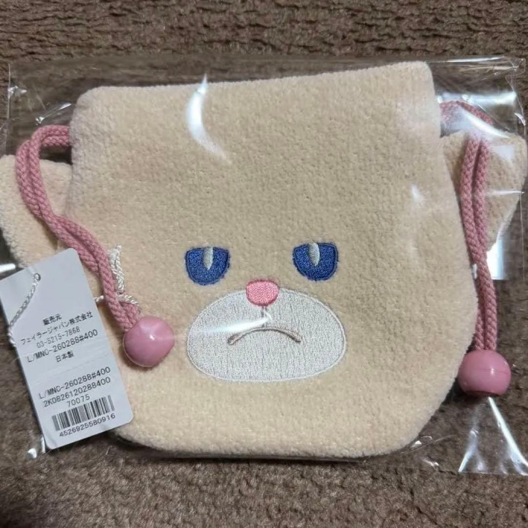 FEILER ラブラリーバイフェイラー モフモフネコチャン ネコチャン巾着 モフモフネコチャン ネコチャン巾着 L/MNC-260288(ベージュ): LOVERARY