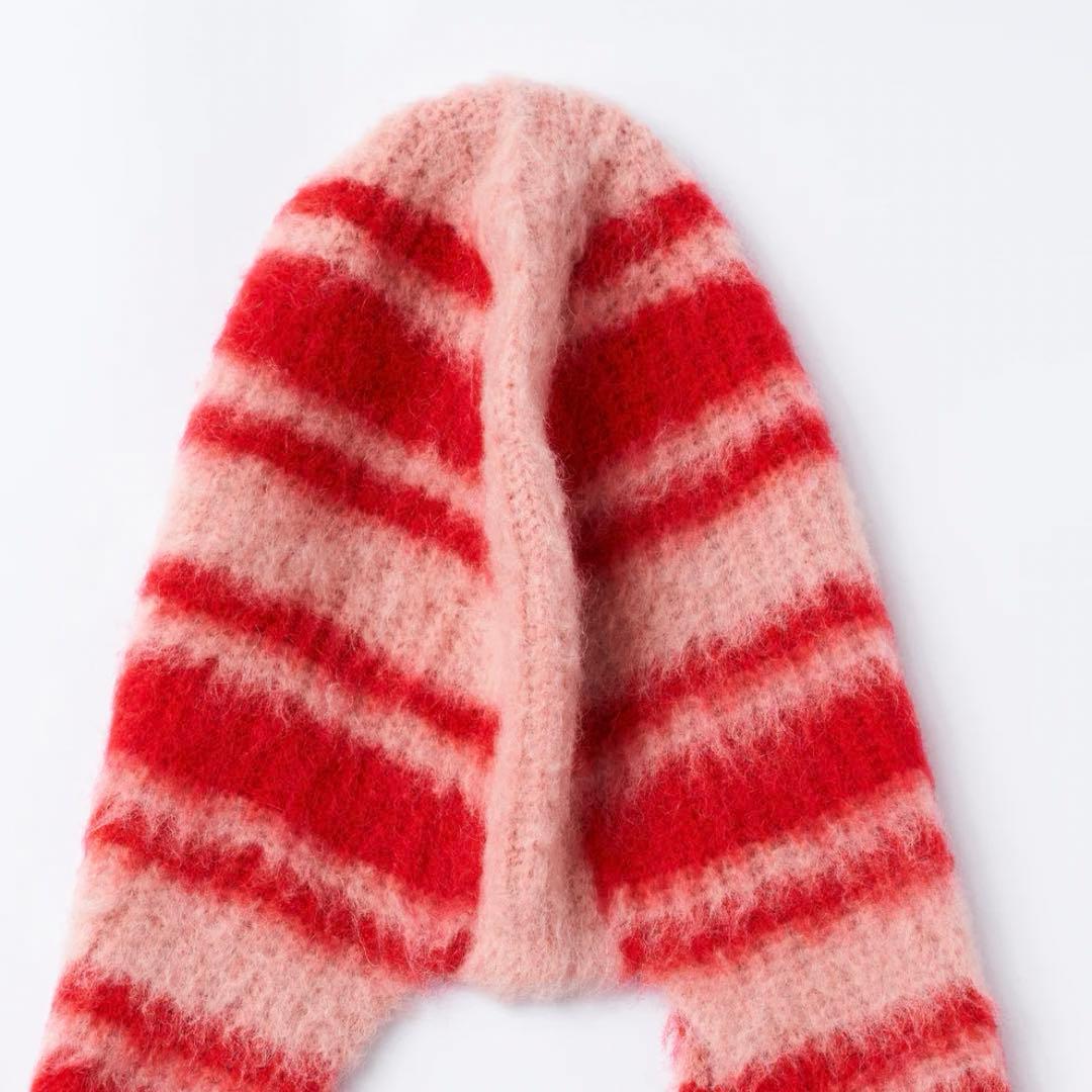 POPPY ポピー BORDER KNIT HOOD WARMER あさぎーにょ - メルカリ