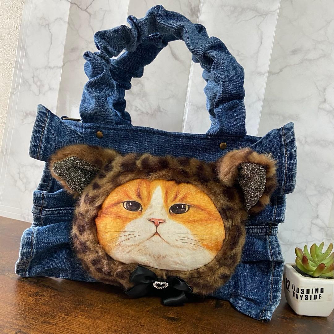 コヤンイサムチョン♡デニムリメイク【フリルバッグ】ハンドメイド