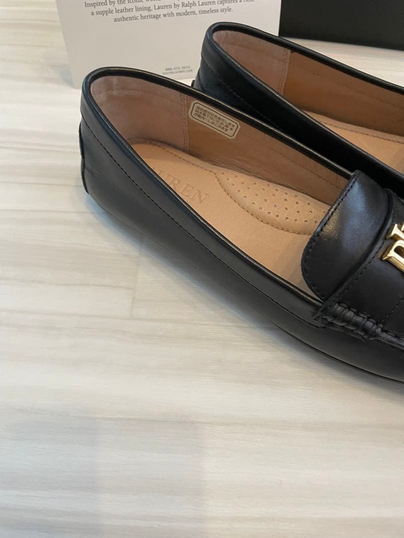 一度使用のみ 完売ラルフローレンローファーブラック23.5cm37