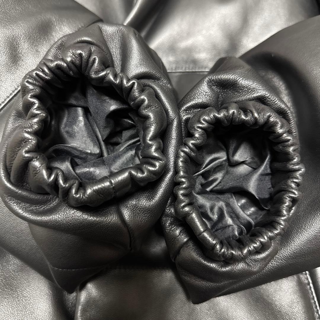 着用少】BEAUTY&YOUTH別注 Schott レザー ダウンジャケット - メルカリ