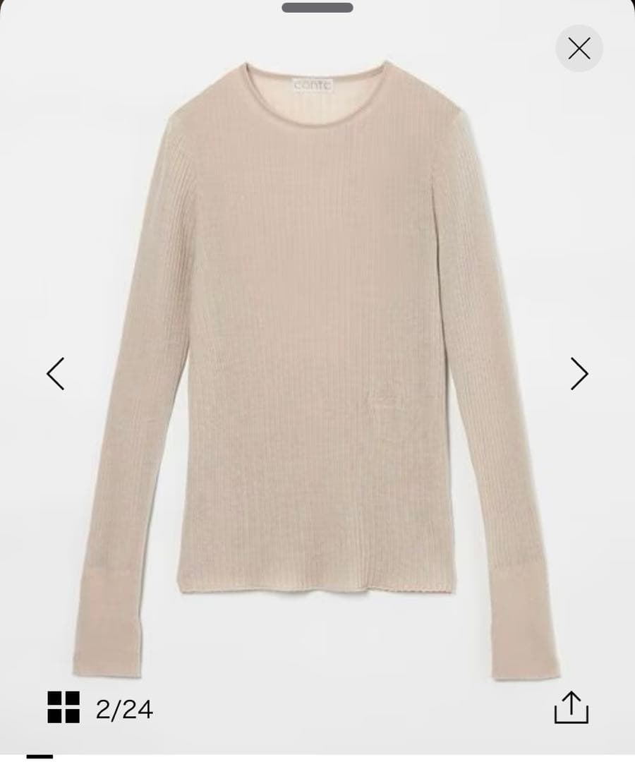 ＜conte＞シアー リブ クルーネックニット UNITED ARROWS｜<conte>シアー リブ クルーネックニット | Rakuten