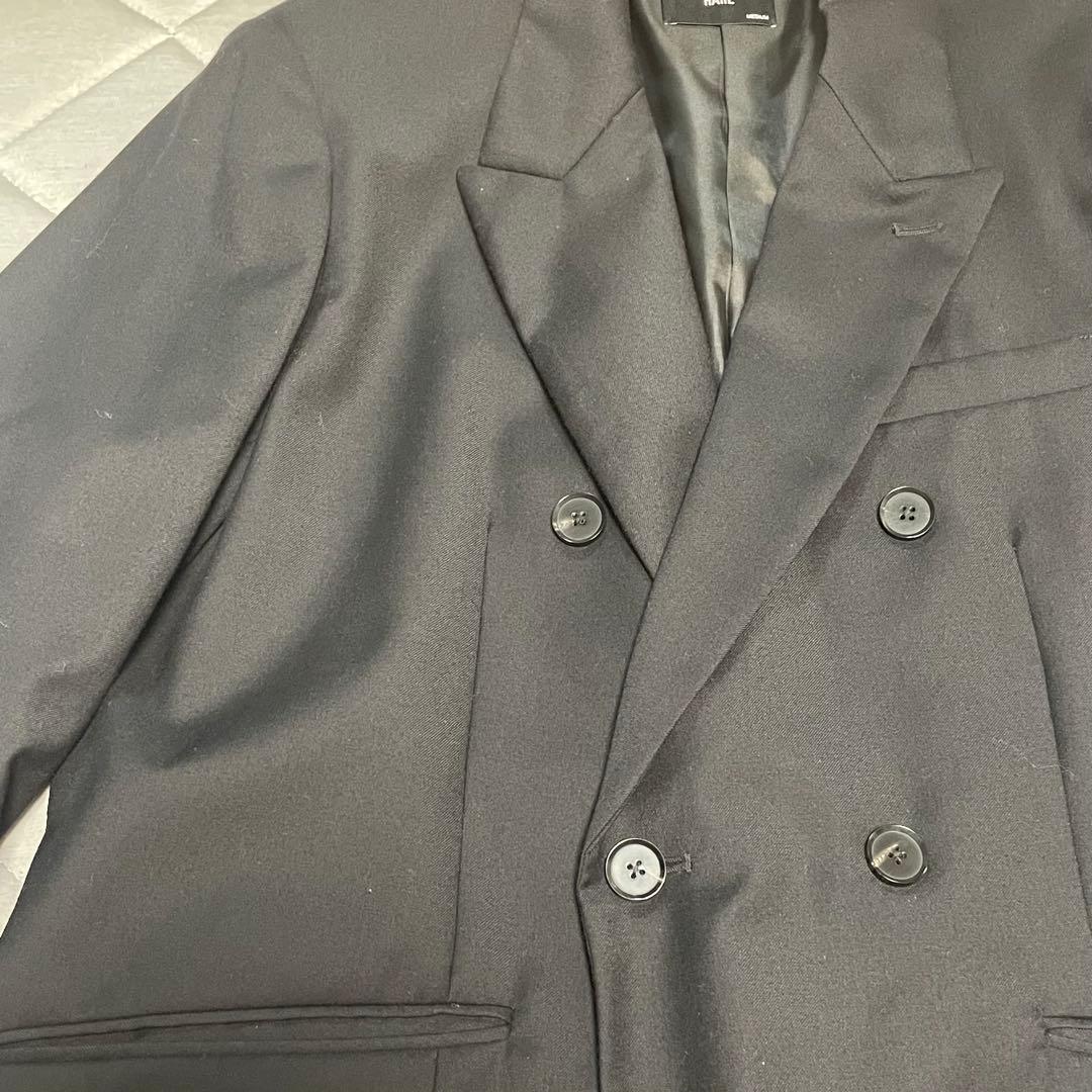 《ほぼ新品》《定価3万》ウール100% HARE ダブルテーラードジャケット
