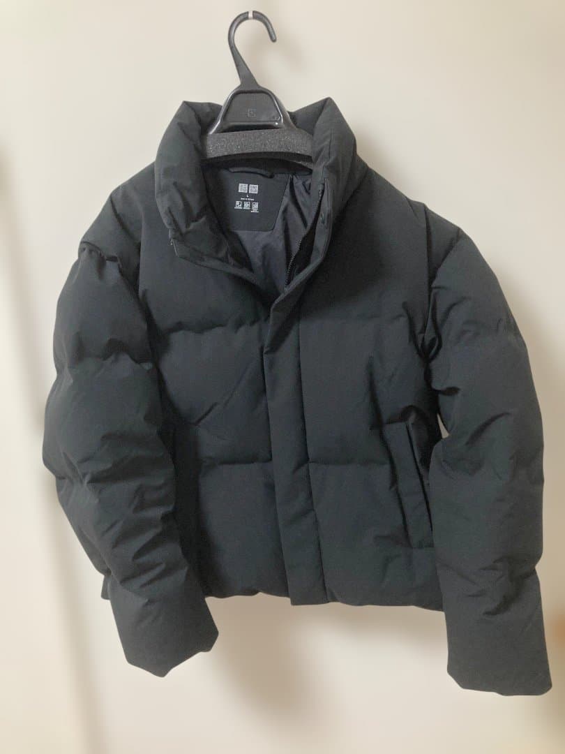 A*u様 UNIQLO シームレスダウンジャケット　L 　BLACK ユニクロ UNIQLO シームレスダウンジャケットパーカー ブラック サイズ