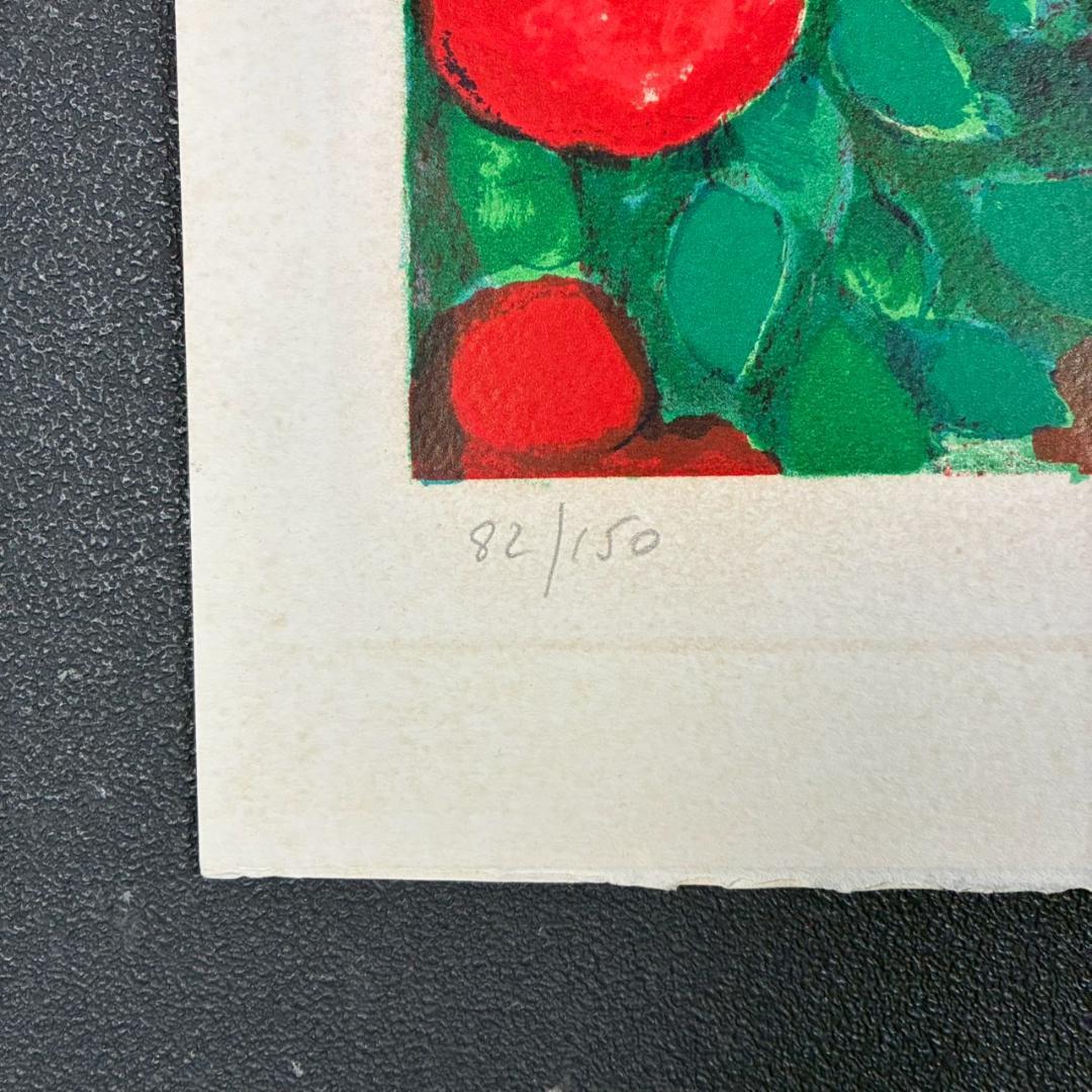 ジャン＝ピエール・カシニョール「赤い夏 まなざし」リトグラフ 直筆