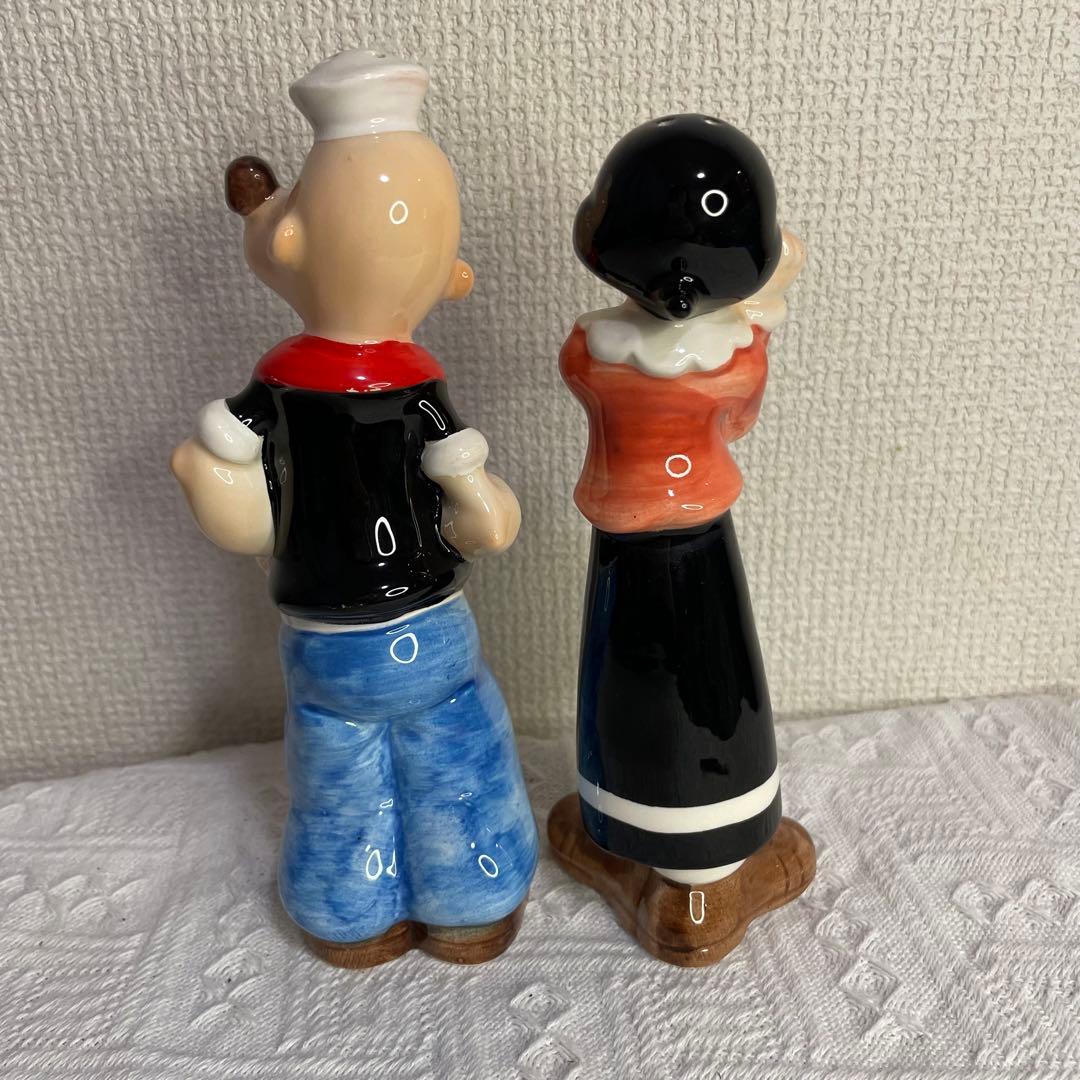 ポパイ&オリーブ 陶器製 ヴィンテージ 調味料入れ 置き物