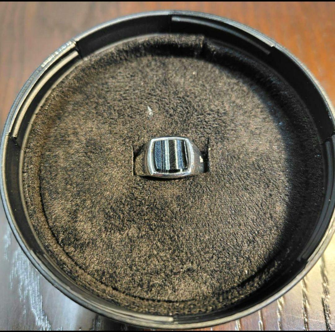 【美品】トムウッド リング ブルー ホークアイ 54 TOMWOOD - クッション リング (メンズサイズ) / CUSHION BLUE HAWK EYE