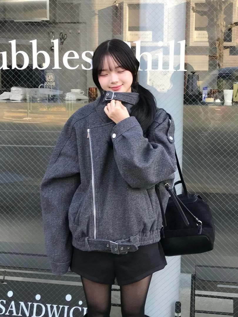 emmy オーバーサイズライダースコート